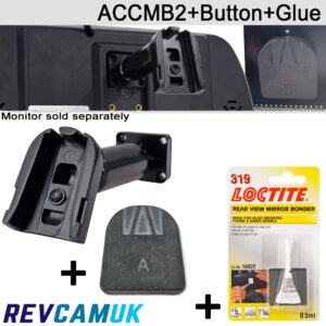 Universal Windscreen Bracket Mount with Button Glue for Mirror Monitor | ACCMB2+BUTTON+GLUE