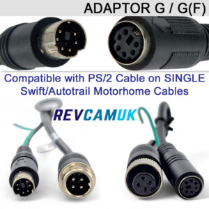 PS/2 Adaptor Cable to Replace Faulty RV66 and RV77/CC-47 Reversing Cameras on Swift/Autotrail Motorhomes | Adaptor-G