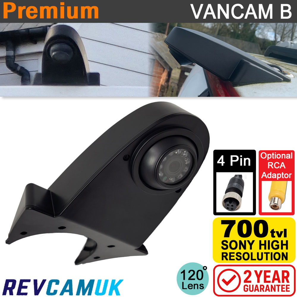 Black Roof / Overhang Reversing Camera - Sony CCD 700TVL - 4-Pin