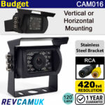 CMOS Bracket Reverse Camera with Night Vision - RCA (Phono) - Clearance