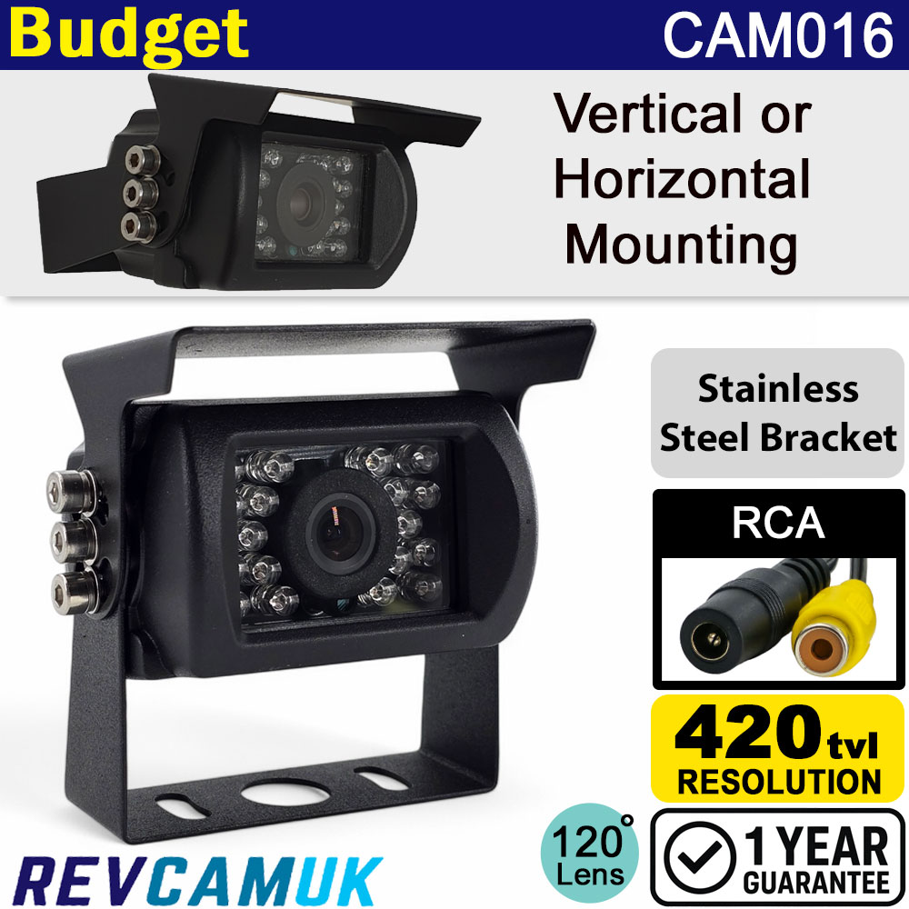 CMOS Bracket Reverse Camera with Night Vision - RCA (Phono) - Clearance