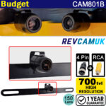 Behind Numberplate Reversing Camera - 700TVL CMOS - 4-Pin & RCA - Clearance