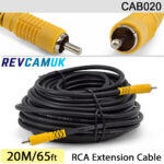 20M RCA Phono Extension Cable for Reversing Camera | CAB020