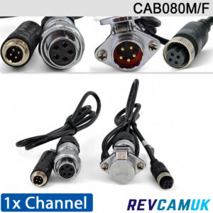 1 Channel Simple Trailer connector for reversing cameras | CAB080M/F