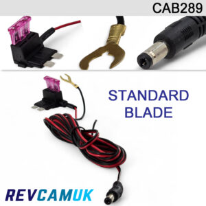 200cm Standard Fuse Tap "Piggyback fuse holder" to 2.1mm DC plug | CAB289