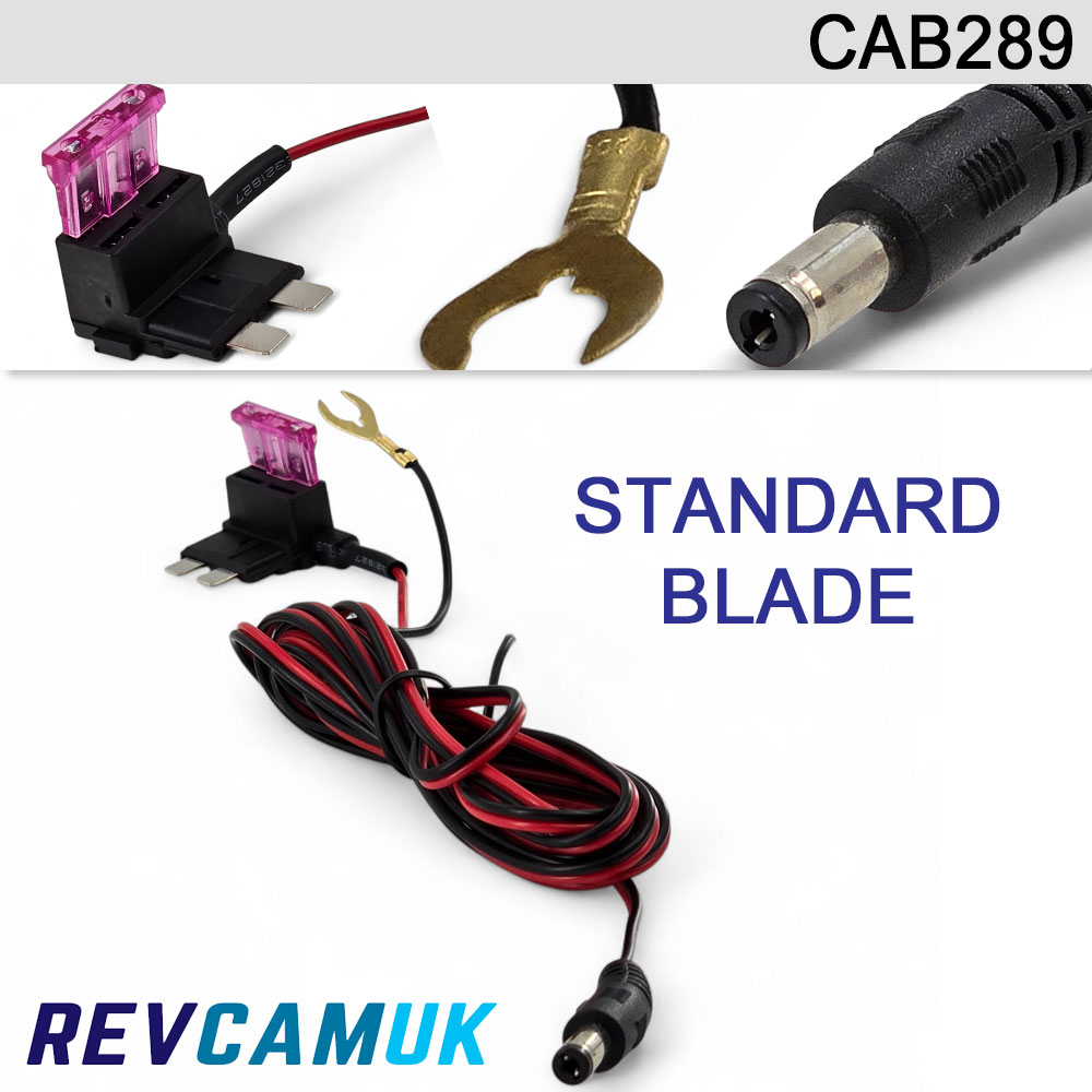 200cm Standard Fuse Tap "Piggyback fuse holder" to 2.1mm DC plug | CAB289