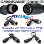 PS/2 to 4 pin adaptors - Swift / Autotrail / Bessacarr / Sargent Electrical RV207 compatible adaptors | CAB99