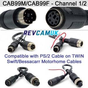 PS/2 to 4 pin adaptors - Swift / Autotrail / Bessacarr / Sargent Electrical RV207 compatible adaptors | CAB99
