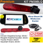 Peugeot Expert / Traveller / Vauxhall Vivaro / Toyota Proace (2016*+) Brake Light Reversing Camera kit with 7" Mirror Display - PM39BLQ