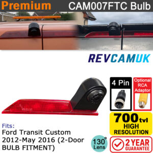 Ford Transit Custom 2012 - May 2016 Brake Light Reversing Camera | CAM007FTC BULB