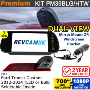 Ford Transit Custom 2012–2024 Twin Lens Brake Light Reversing Camera Kit (LED or Bulb, Standard or High Definition) | PM39BLHTW / PM39BLGTW
