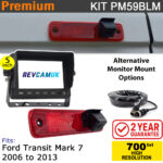 Ford Transit Mk7 (2006-2013) Brake Light Reversing Camera kit with 5" Monitor Display - PM59BLM
