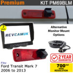 Ford Transit Mk7 (2006-2013) Brake Light Reversing Camera kit with 7" Monitor Display - PM69BLM