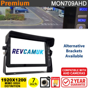 1920*1200 Full HD Monitor with MIMO Display for AHD Reversing Cameras - 3 Channel | MON709AHD