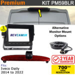 Iveco Daily (2014-2022) Brake Light Reversing Camera kit with 5" Monitor Display - PM59BLR