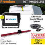 Iveco Daily (2022+) Brake Light Reversing Camera kit with 5" Monitor Display - PM59BLRB