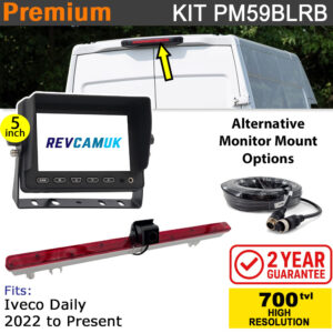 Iveco Daily (2022+) Brake Light Reversing Camera kit with 5" Monitor Display - PM59BLRB