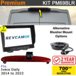 Iveco Daily (2014-2022) Brake Light Reversing Camera System with 7" Monitor Display - PM69BLR