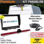 Iveco Daily (2022+) Brake Light Reversing Camera System with 7" Monitor Display - PM69BLRB