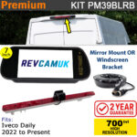 Iveco Daily (2022+) Brake Light Reversing Camera kit with 7" Mirror Monitor - PM39BLRB
