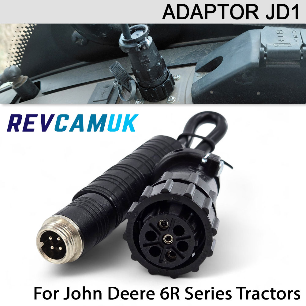 John Deere 6R camera 7 Pin John Deere AMP Plug Reversing Camera Adaptor Cable - Adaptor-JD1