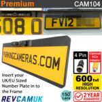 Numberplate Frame Reversing Camera - 600TVL - 4-Pin