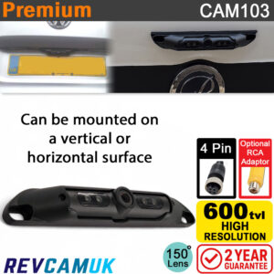 Numberplate Reversing Camera - 600TVL - 4-Pin