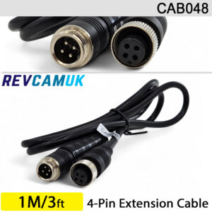1M - 4 Pin Aviation Screw Connector Extension Cable for 1 reversing camera | CAB048