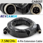 7.5M - 4 Pin Aviation Screw Connector Extension Cable for 1 reversing camera | CAB057
