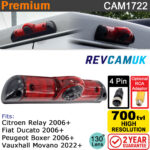 Fiat Ducato, Citroen Relay, Peugeot Boxer, Vauxhall Movano brake light reversing camera - slimline version | CAM1722