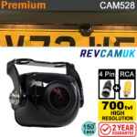 Small Black Bracket Reversing Camera - 700TVL CMOS - 4-Pin & RCA