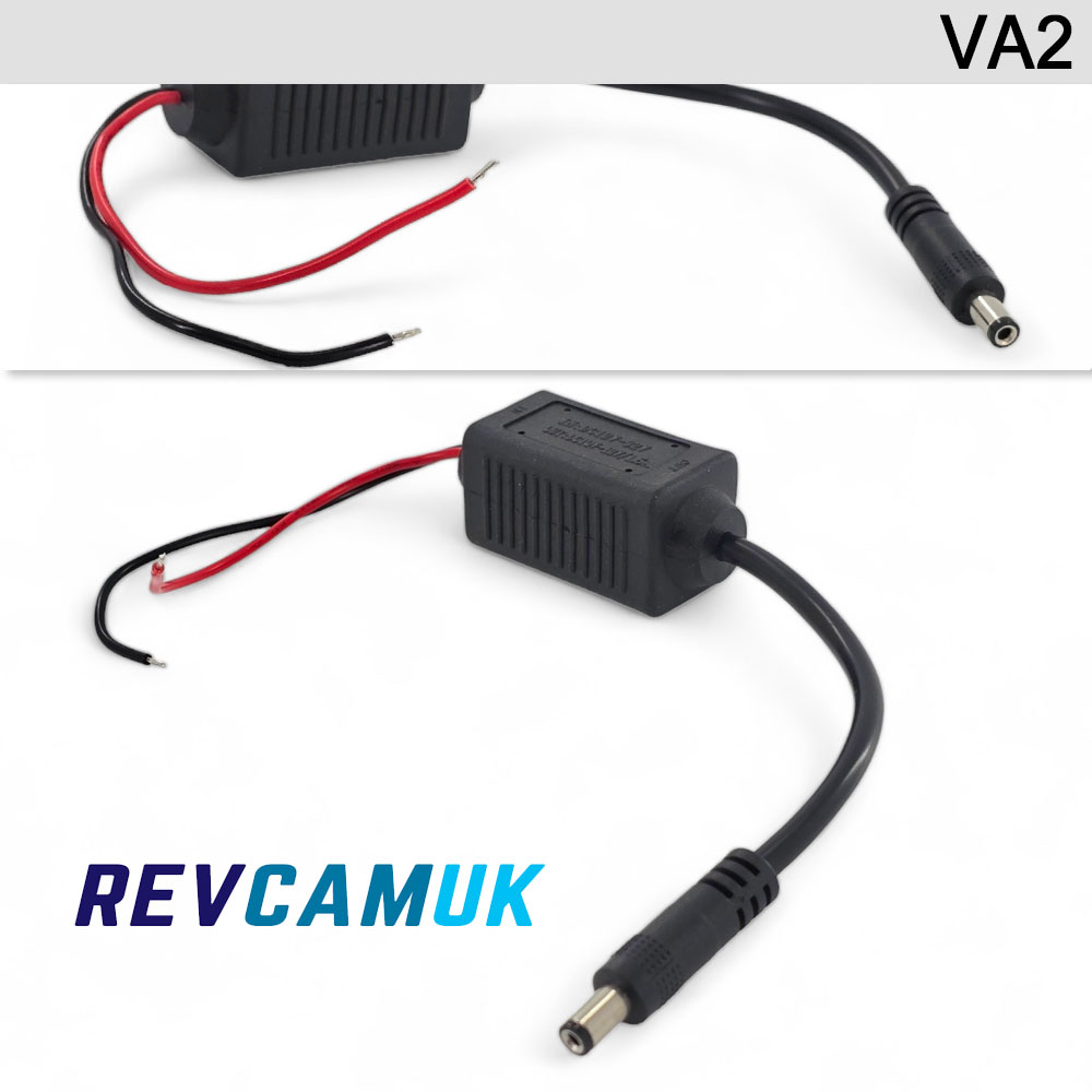 24V to 12V DC dropper for RCA / Phono reverse cameras - VA2