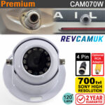 White Dome Reversing Camera - Sony CCD 700TVL - 4-Pin