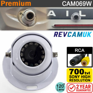 White Dome Reverse Camera - Sony CCD - RCA (Phono)