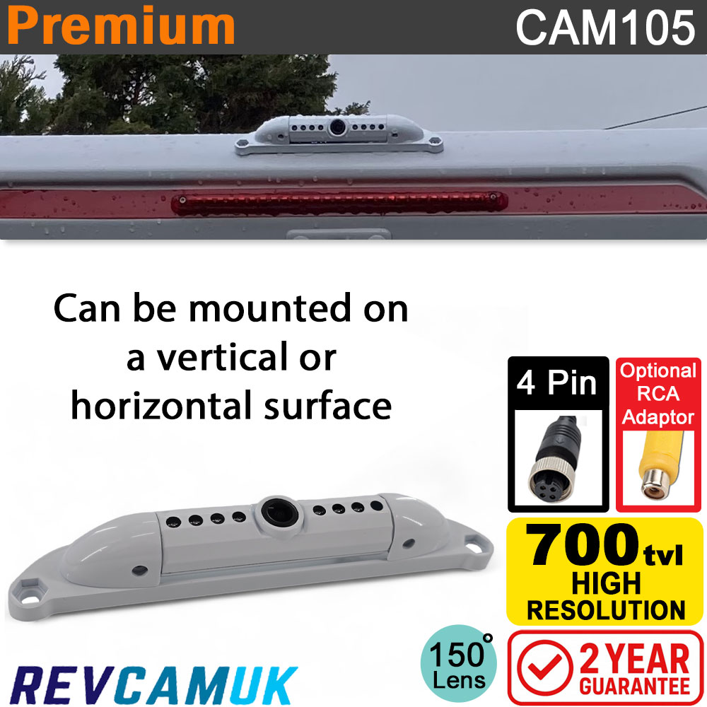 White Numberplate Parking Camera - 700TVL - 4-Pin