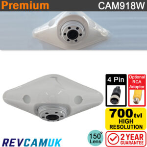 White "Diamond" Reversing Camera - 700TVL - 4-Pin