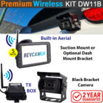Sony CCD Black Bracket Wireless Reverse / Rear View Camera with 5" monitor | DW11B