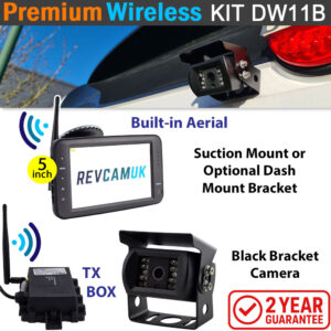 Sony CCD Black Bracket Wireless Reverse / Rear View Camera with 5" monitor | DW11B
