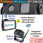 Sharp CCD Black Bracket Wireless Reverse Camera Kit with 5" monitor | DW10A