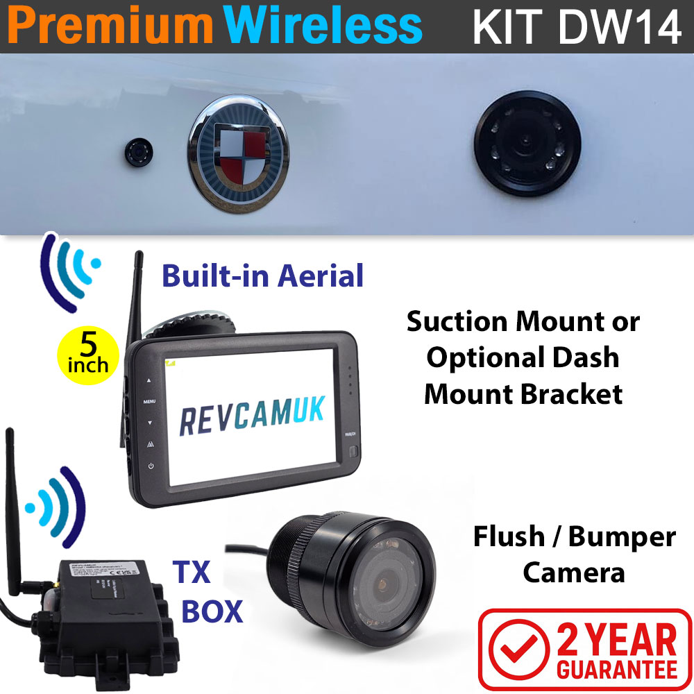 Sony CCD Bullet/Flush/Bumper Wireless Parking Camera Kit with 5" monitor | DW14