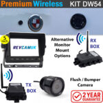 Sony (CCD or CMOS) Bullet/Flush/Bumper Wireless Parking Camera Kit with 5" monitor | DW54