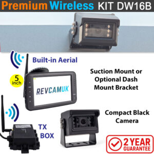 Sony Compact Black Bracket Wireless Reversing Camera Kit with 5" monitor | DW16B