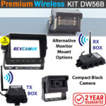 Sony CCD Compact Black Bracket Wireless Reversing Camera Kit with 5" monitor | DW56B