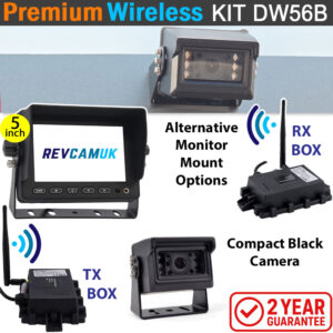 Sony CCD Compact Black Bracket Wireless Reversing Camera Kit with 5" monitor | DW56B