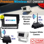 Sony CCD Compact White Bracket Wireless Reverse Camera Kit with 5" display | DW56W