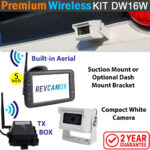 Sony CCD White Bracket Wireless Reverse Camera Kit with 5" monitor | DW16W