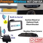 Number Plate Wireless Reverse Camera Kit with 5" monitor | DW15A