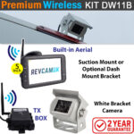 Sony CCD White Bracket Wireless Reverse / Rear View Camera with 5" monitor | DW11W