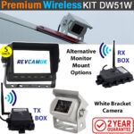 Sony CCD White Bracket Wireless Reverse / Rear View Camera with 5" monitor | DW51W