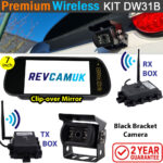 Sony CCD Black Bracket Wireless Reverse / Rear View Camera with 7" mirror monitor | DW31B